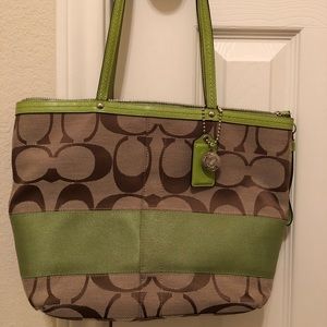 Coach signature canvas tote/purse